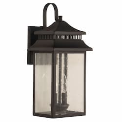 Crossbend Outdoor Lantern Wall Sconce w/o Bulbs, E12, Textured Black