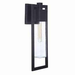 Medium Perimeter Outdoor Wall Sconce w/o Bulb, 1 Light, E26, Midnight