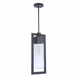 Large Perimeter Outdoor Pendant Light w/o Bulb, 1 Light, E26, Midnight