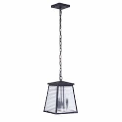 Large Armstrong Outdoor Pendant Light w/o Bulb, 3 Light, E12, Midnight