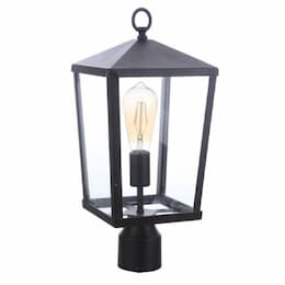 Medium Olsen Outdoor Post Mount w/o Bulb, 1 Light, E26, Midnight