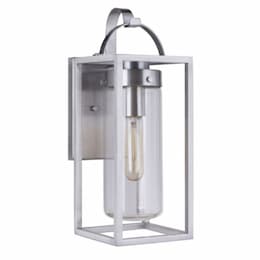 Neo Outdoor Lantern Wall Sconce w/o Bulb, 1 Light, E26, Satin Aluminum