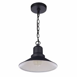 Small Singleton Outdoor Pendant Light w/o Bulb, 1 Light, E26, Midnight