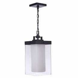 Hayner Outdoor Pendant Light Fixture w/o Bulb, 1 Light, E26, Midnight