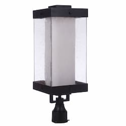 Hayner Outdoor Post Mount Fixture w/o Bulb, 1 Light, E26, Midnight