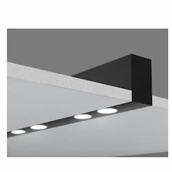 320W Construct Trimless Recessed Mount Kits, Black, Rectangle Shape.