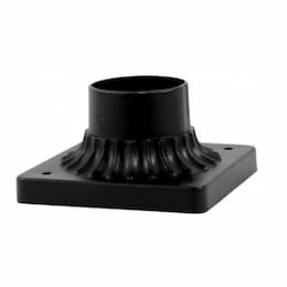 3-in x 5.6-in Pier Mount for Post Top Light, Black