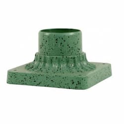 3-in x 5.6-in Pier Mount for Post Top Light, Verde Green