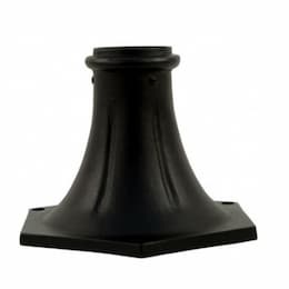 8-in x 10-in Surface Mount Base for 7ft Direct Burial Pole, Small, Black