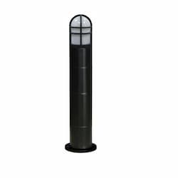 20W Round LED Bollard Pathway Light, 3000K, Black