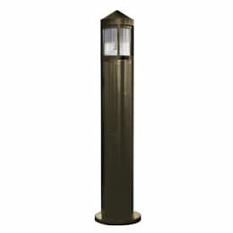 6W LED Bollard Light, Clear & Frosted Lens, 85-265V, RGBW Lamp, Bronze