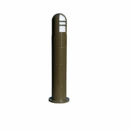 20W Round LED Bollard Pathway Light, Half-Covered, 3000K, Bronze