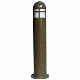 9W LED Open Cage Fiberglass Bollard Light, 120V, 2700K, Bronze