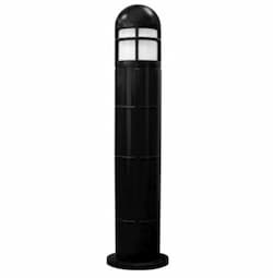 Dabmar 20W Round LED Bollard Pathway Light w/ Closed Top, 3000K, Black