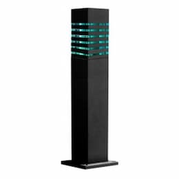 9W LED Square Steel Bollard Light, GU24, 120V, 4000K, Black