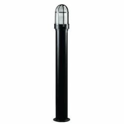 Open Cage Steel Bollard Light w/o Bulb, E26, 120V, Black