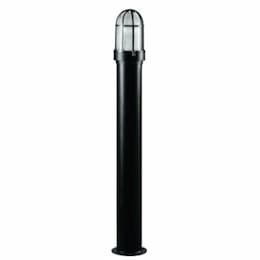 12W LED Open Cage Steel Bollard Light, G24, 120V-277V, 5000K, Black