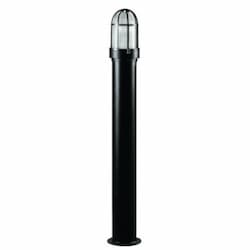 6W LED Open Cage Steel Bollard Light, E26, 120V, 6000K, Black