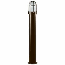 6W LED Open Cage Steel Bollard Light, E26, 85-265V, RGBW Lamp, Bronze