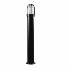 20W Slim Round LED Bollard Pathway Light, Steel, 3000K, Black