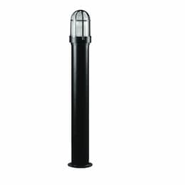 20W Slim Round LED Bollard Pathway Light, Steel, 3000K, Black