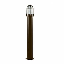 20W Slim Round LED Bollard Pathway Light, Steel, 3000K, Bronze