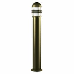 Open Cage Aluminum Bollard Light w/o Bulb, E26, 120V, Bronze