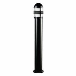 12W LED Open Cage Aluminum Bollard Light, G24, 120V-277V, 3000K, Black