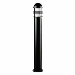 12W LED Open Cage Aluminum Bollard Light, G24, 120V-277V, 3000K, Black