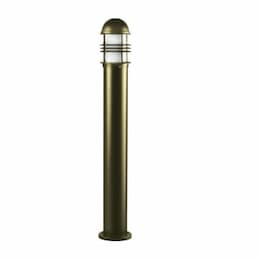 20W Slim Round LED Bollard Pathway Light, Aluminum, 3000K, Bronze