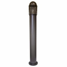 Caged Aluminum Bollard Light w/o Bulb, E26, 120V, Bronze