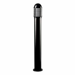 12W LED Caged Aluminum Bollard Light, G24, 120V-277V, 3000K, Black