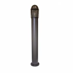 20W Round LED Bollard Pathway Light w/ Louvers, Aluminum, 3000K, Bronze