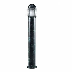 20W Round LED Bollard Pathway Light w/ Louvers, Aluminum, 3000K, Green