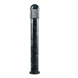 20W Round LED Bollard Pathway Light w/ Louvers, Aluminum, 3000K, Green