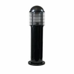 6W LED Caged PVC Mini Bollard Light, G24, 120V, 3000K, Black