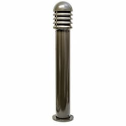 Shuttered Aluminum Bollard Light w/o Bulb, E26, 120V, CL/BZ