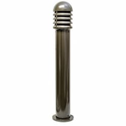 Shuttered Aluminum Bollard Light w/o Bulb, E26, 120V, FR/BZ