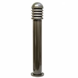 20W Tall Round LED Bollard Pathway Light w/ Louvers, Alum, 3000K, Bronze