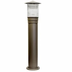 20W 3.5-ft LED Bollard Light w/ Triangular, G24 2-Pin, 3000K, Bronze