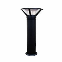 12W LED Ribbed Bollard, 120-277V, 3000K, Aluminum, Bronze