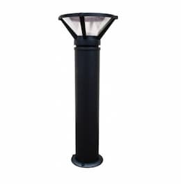 20W Triangular LED Bollard Pathway Light w/ Louvers, Alum, 3000K, Black