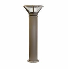 20W Triangular LED Bollard Pathway Light w/ Louvers, Alum, 3000K, Bronze