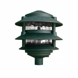 9W LED Pagoda Light, 3-Tier, 4000K, 6-in Top,  .5-in Base, 120V, Green