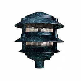 9W LED Pagoda, 3-Tier, 4000K, 6-in Top,  .5-in Base, 120V, Verde Green