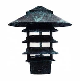 6W 10" 5-Tier LED Pagoda Pathway Light w/ 3" Base, 3000K, Verde Green