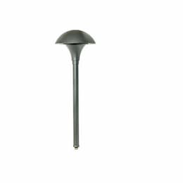 2-ft 6W LED Mushroom Top Pathway Light w/ .5-in Base, 320 lm, 120V, 4000K, Bronze