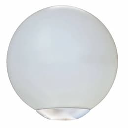 16W 13" Outdoor LED Globe Post Light, 3000K, White