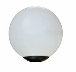 16W 18-in Globe LED Post Top Light, Tubular LED, 120V, 5000K, Black