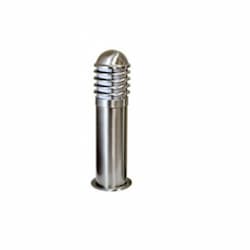 20W Short Round LED Bollard Pathway Light, Stainless Steel, 3000K